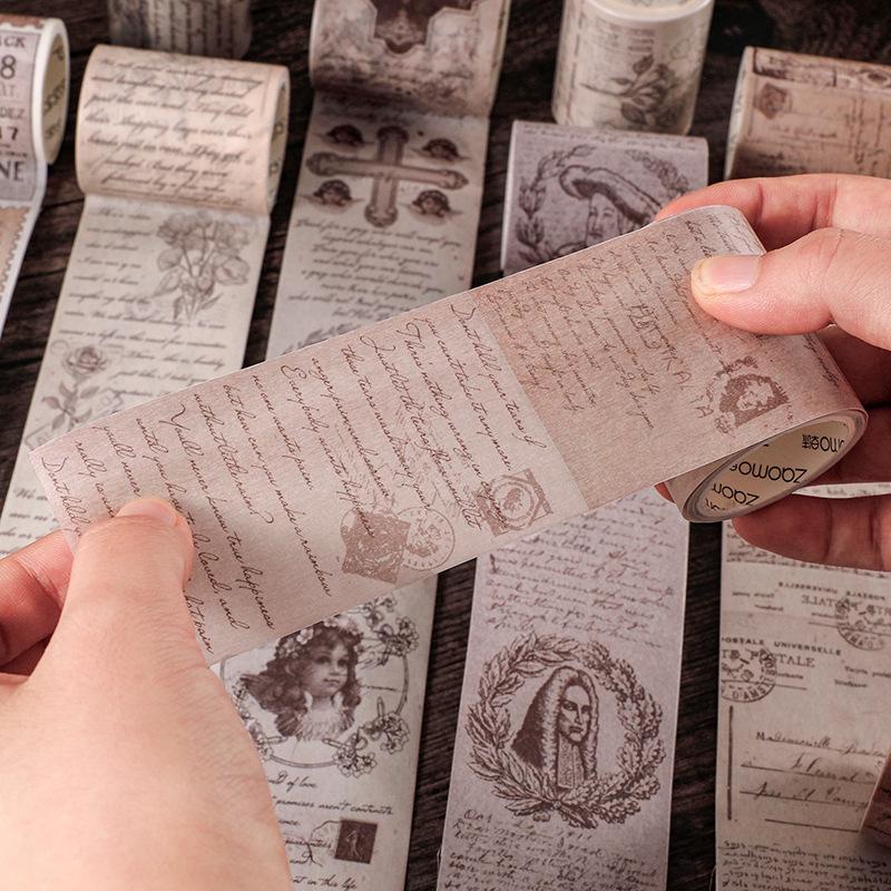 Retro Washi Tape Set: Creative DIY Decoration Stickers In 8 Styles