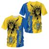 Ukraine Men's T-Shirt Summer Short Sleeve 3D Print National Emblem Flag Round Neck Pullover Fashion Top
