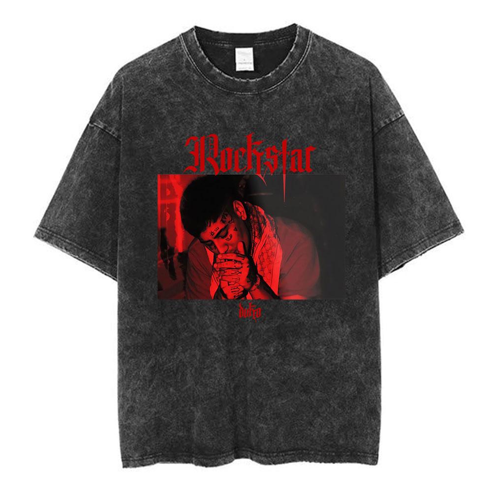 Rapper Duki ADA Tour Vintage Washed Tshirt Men Women Clothing Hip Hop Oversized Tshirts Cotton Cozy Short Sleeve T Shirts