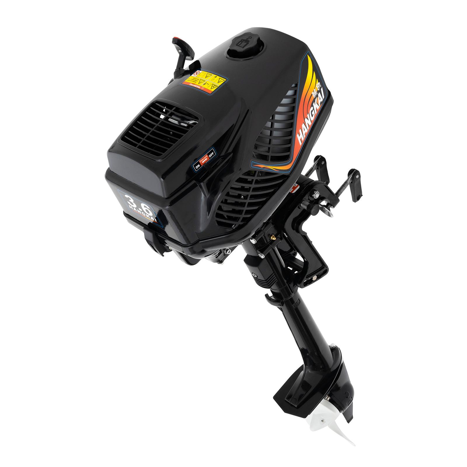 

Лодочный мотор 3,5-7 л.с., 2/4-тактный, воздушное/водяное охлаждение, CDI-система, независимый киль, обтекаемая форма для каяков, каноэ, черный чёрный