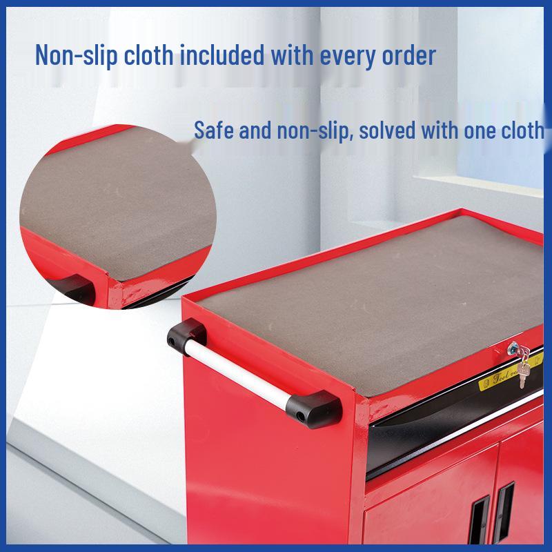 Mobile Locking Tool Trolley Cabinet with Pegboard and Drawers for Workshop Maintenance