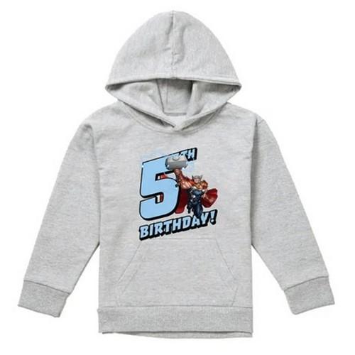 Marvel Childrens/Kids Thor Heather 5th Birthday Hoodie