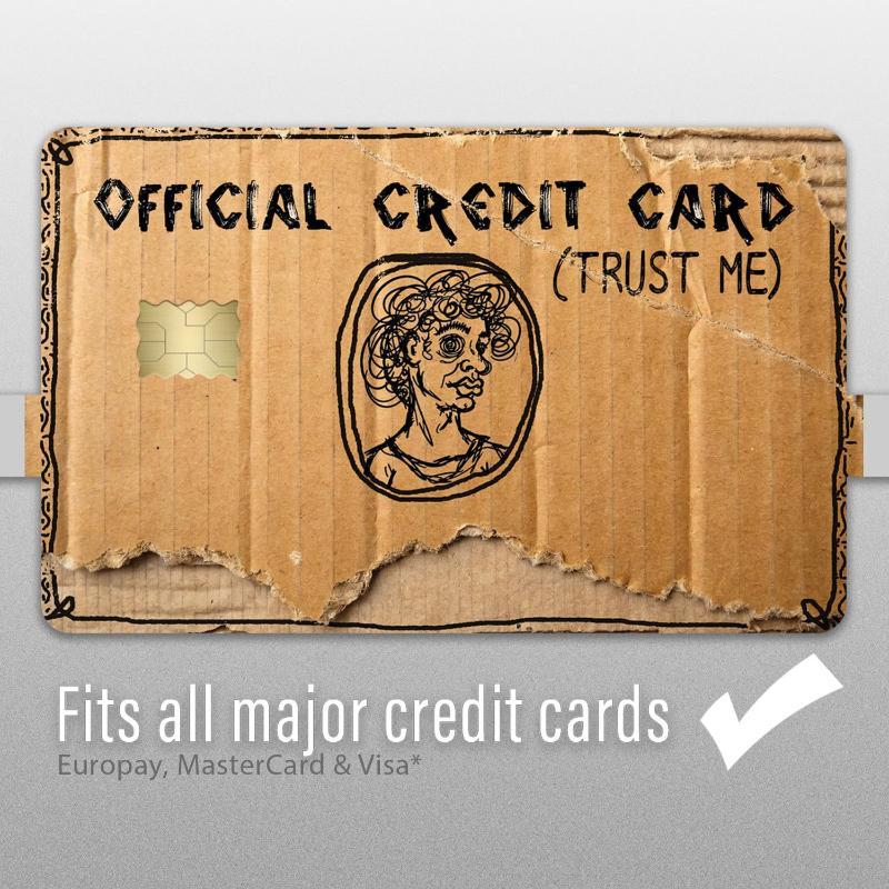 Sjov Kreditkort Klistermærke 2D Flad Skin PVC Vandtæt Betalingskort Cover Decal Bankkort Beskytter Ingen Bobler EBT Gave
