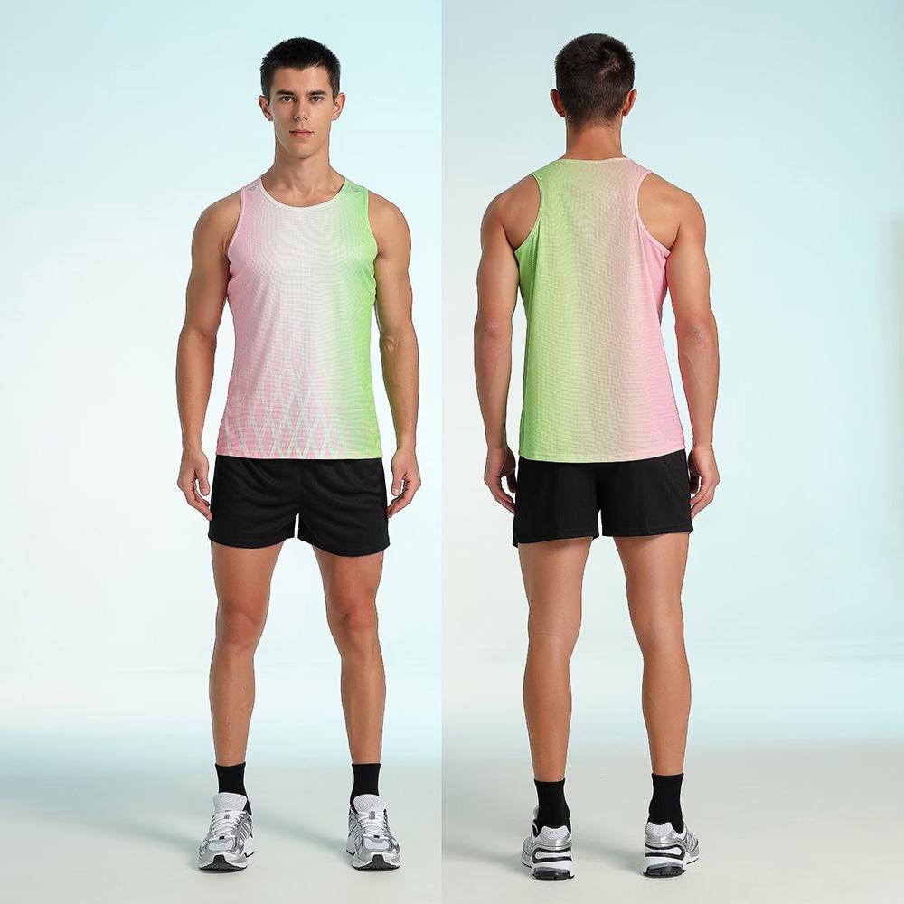 Unisex Track & Field Training Set: Vest & Suit for Marathon and Running Sportswear.