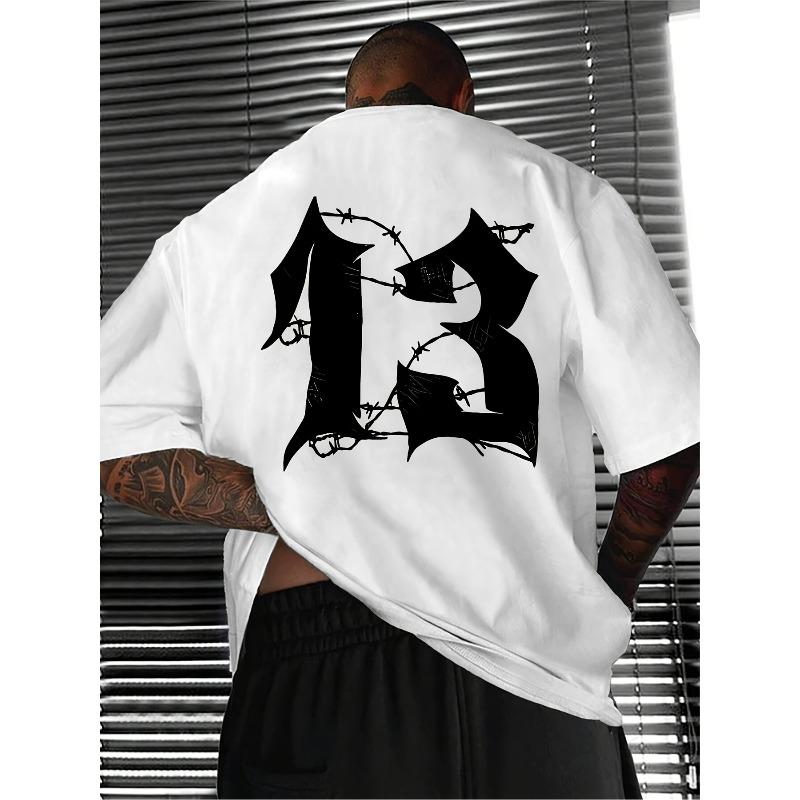 

Европейские размеры Мужская футболка с принтом С коротким рукавом Дышащая для концертов Повседневная уличная одежда Мягкая футболка с круглым вырезом Подходит для мужчин S белый