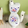 Home Decoration Watercolor Flower Leaf Stickers Self-Adhesive For Toilet Bathroom Bedroom Wall Decor