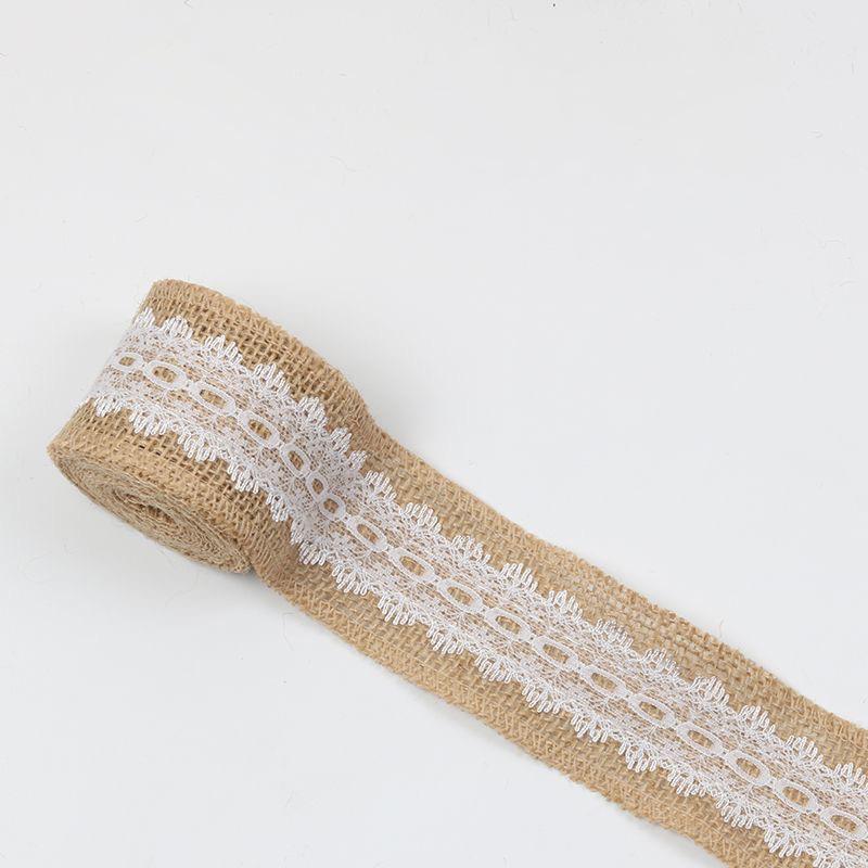 Leinen Spitze Bandbreite Hanfseil Streifen Dekoration Kindergarten Ring Spitze Leinen Rolle Handgefertigt DIY Material Zubehör