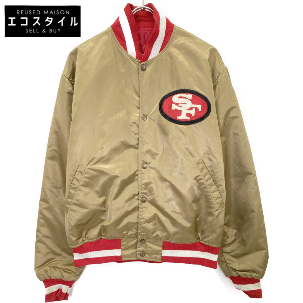 STARTER 90's USA Made NFL 49ers Stadium Jacket Jacket L Red X brownUsed