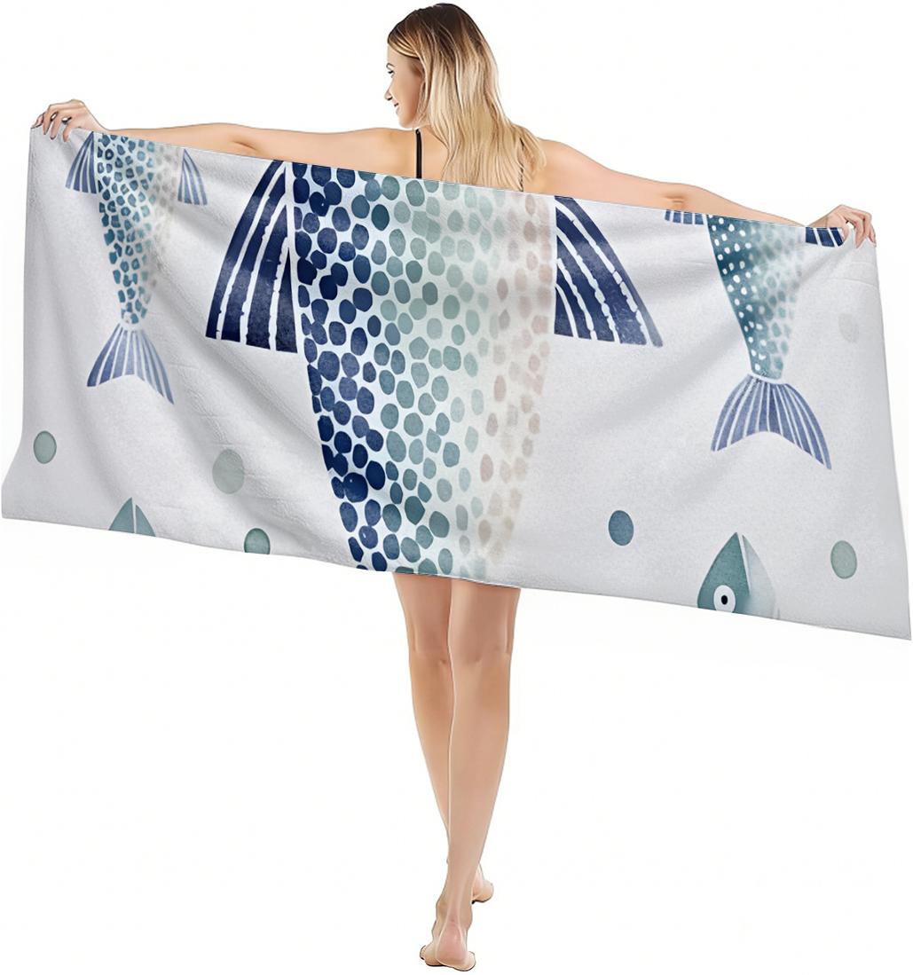 

1PC Towel Cute Snail Animal Drawing arts for family friends Quick-Dry Beach Towel For Yoga Tourism Beach GYM Camping Swimming W30*H60(CM)