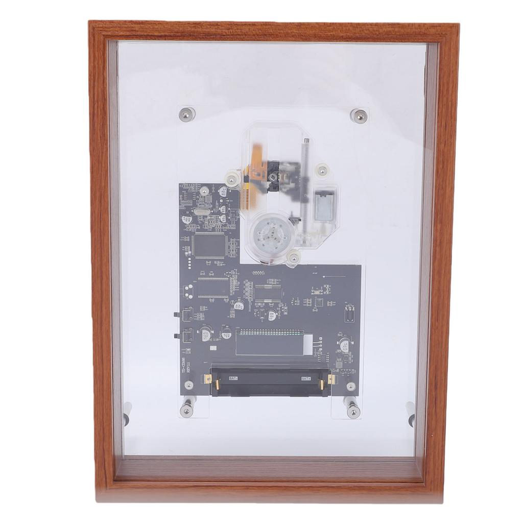 Retro Musik Foto Rahmen CD Player Wandmontage Schreibtisch Design Transparentes Acryl   CD Player mit HiFi Sound Abnehmbarer Akku