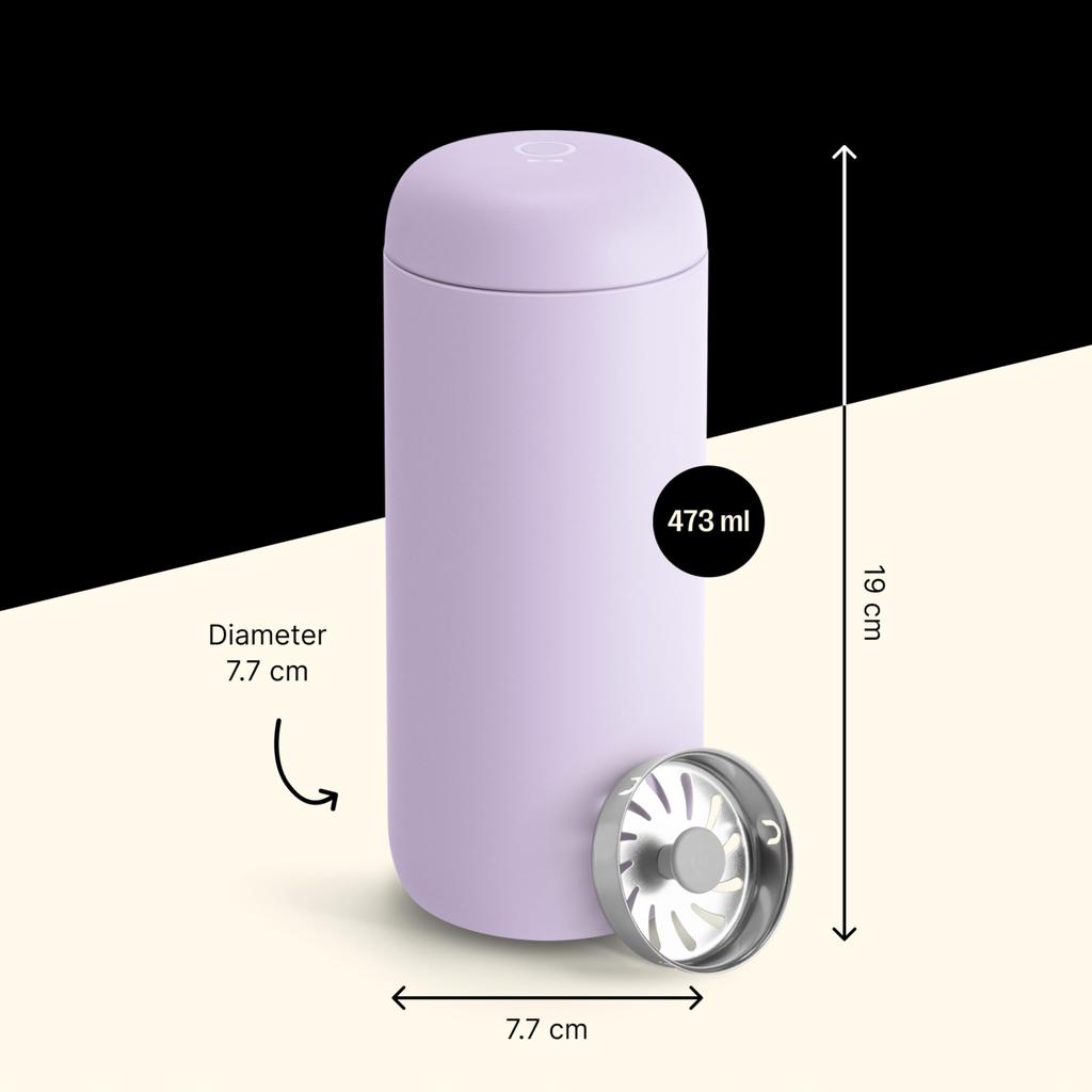 Fellow Carter Move Mug, Official Manufacturer Insulated Travel Mug (Lavender, 16oz (470ml))