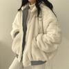 Women's Winter Coat Fleece Lined Reversible Parka Jacket Hooded Zip-Up Coat with Pockets Casual Warm Outerwear