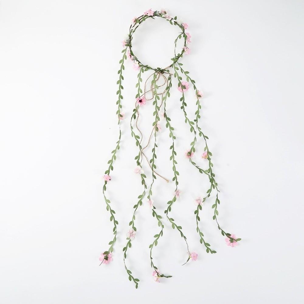 White Floral Garland Simulation Flower Bridal Crown Hair Accessories Flower Headband  Girls