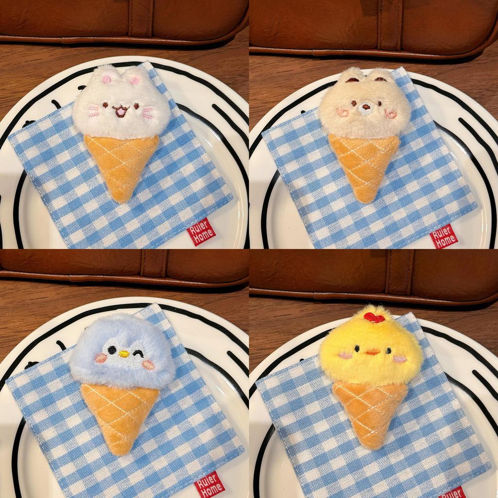Cute Penguin Plush Keychain With Ice Cream Design For Kids And Adults