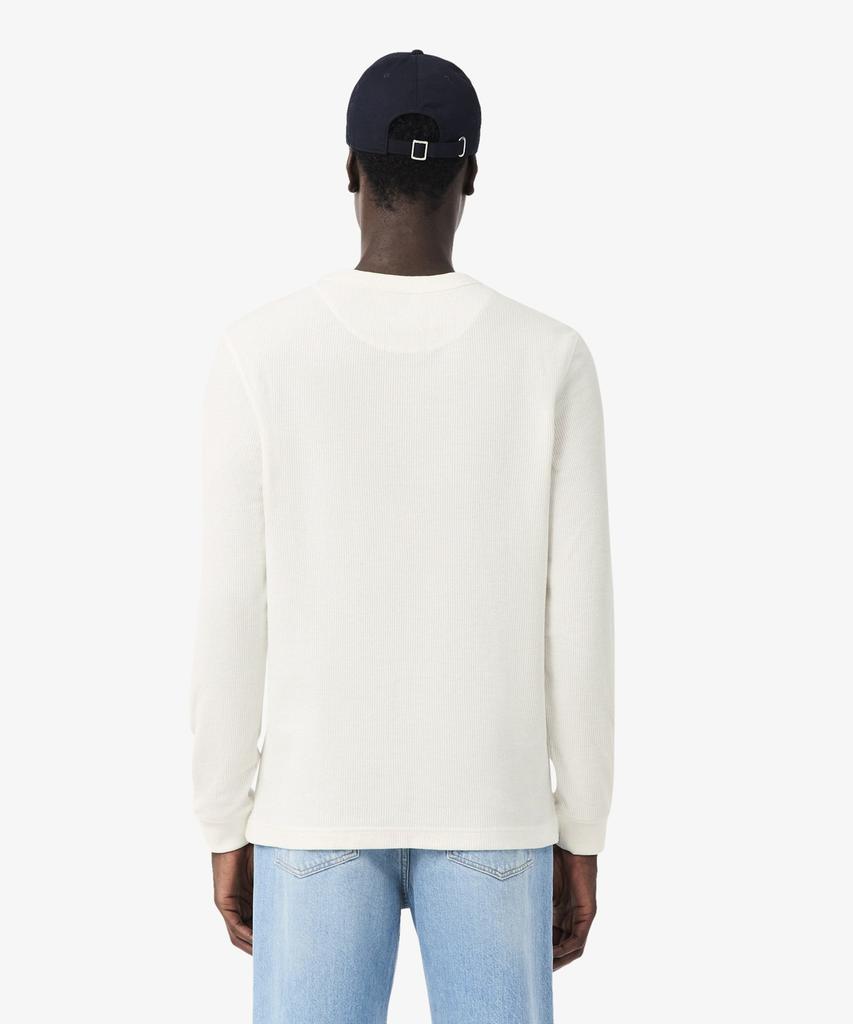 LACOSTE Men'S Waffle Long Sleeve Henley Neck T-Shirt Th1300-56G 70V