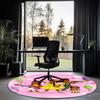 Gracie's Corner Printed Round Rug Carpet Chair Rug Area Rug Entryway Doormats,for Office Chair Living Room Bedroom Kitchen Room.