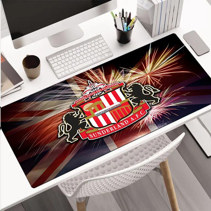 Tappetino per Mouse Calcio Sunderland, Base in Gomma, Tappetino per Mouse per Giocatori e Uso Ufficio, Scrivania da Gioco, Tappetino Facile da Pulire Regali di Natale per Fan