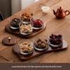 Acacia Wood Divided Snack & Fruit Tray with Lid