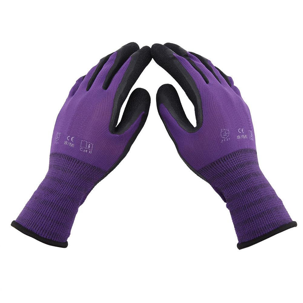 Gardening Work Labor Glove Nylon Nitrile Latex Grip Wear Resistant Gloves
