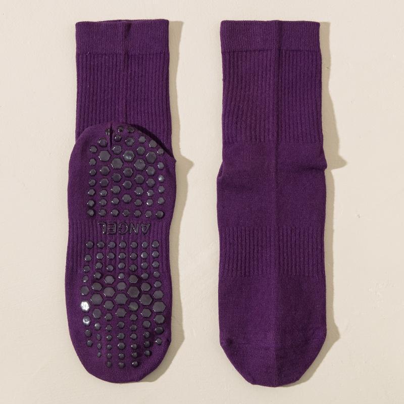 Yoga Socks Women's Professional Anti-slip Sports Mid-calf Socks Spring and Autumn Pilates Fitness Summer Shark Pants Long Socks