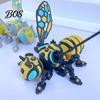 Bee Figurine with Movable Joints 3D Printed Mechanical Figurine, Collectible Cyberpunk Hornet Ornament Statue Joints, Stress Relief Articulated Insect