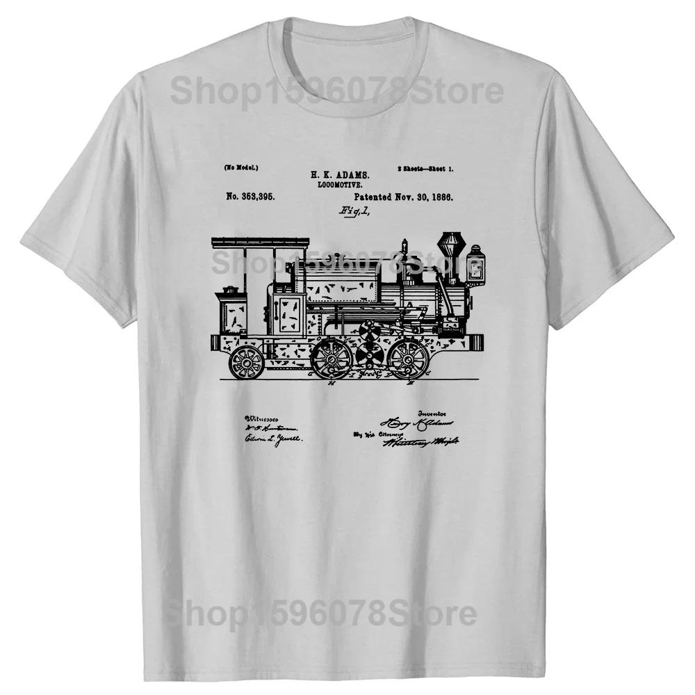Funny I Love Trains T Shirts Tee Tops Round Neck Short-Sleeve Train Driver Retro Vintage Tshirt Clothing Casual Basic T-shirts