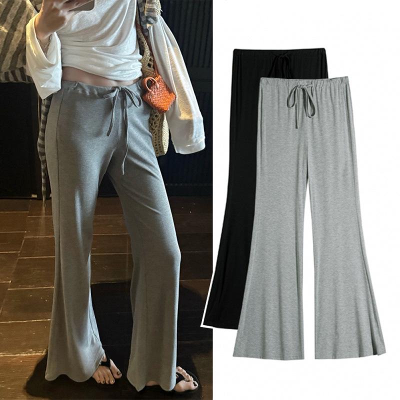 Spring/Summer Modal Maternity Flare Yoga Pants - Cool, Floor-Length, Leg Elongating Design Medium