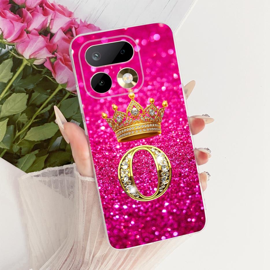 For Realme 16 Pro Case RMX5121 RMX5120 Luxury Crown Letters Cover Soft Slim Phone Case For Realme 16 Pro Plus Realme16 Pro+ Bags