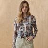 MAXZA Vintage Lettering Print See-Through Mesh T-Shirt
