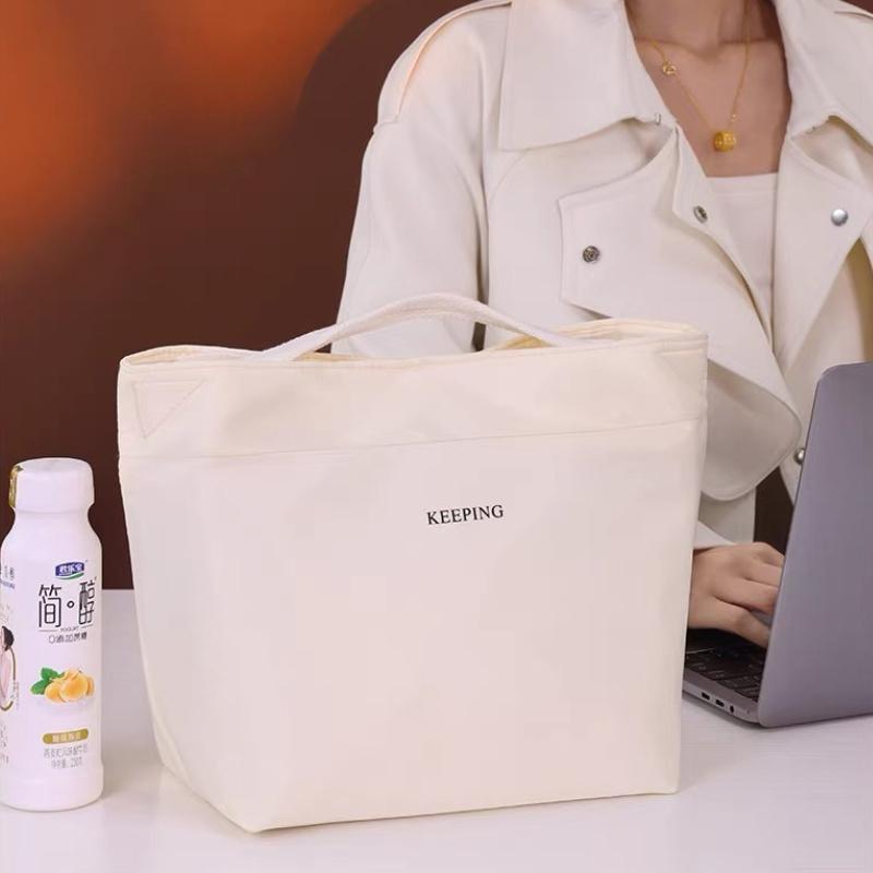Borsa Pranzo Giapponese Borsa a Mano per Studente Impermeabile Cerniera in Lamina di Alluminio Termica Borsa Pranzo Portatile per Lavoro Borsa Termica Leggera
