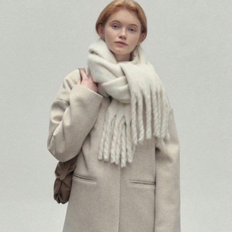 New Solid Color Imitation Cashmere Scarf for Women Candy Color Soft Student Couple Warm Scarf Shawl