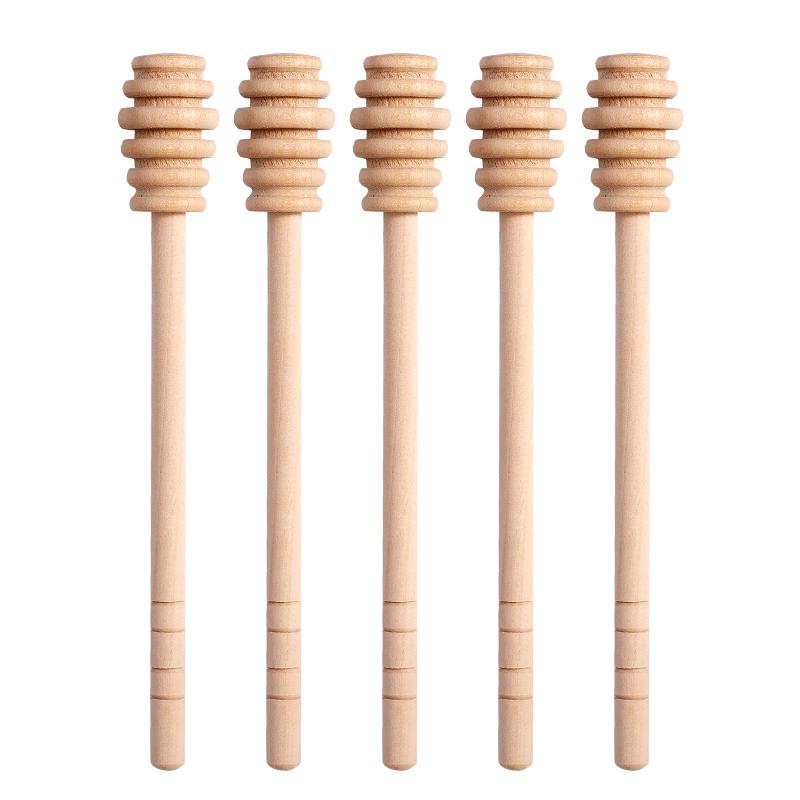 50/100pcs Wooden Honey Spoon 16cm Long Handle Honey Spoon Mixing Stick Dipper Honey Honey Long Stick Supplies Kitchen Tools