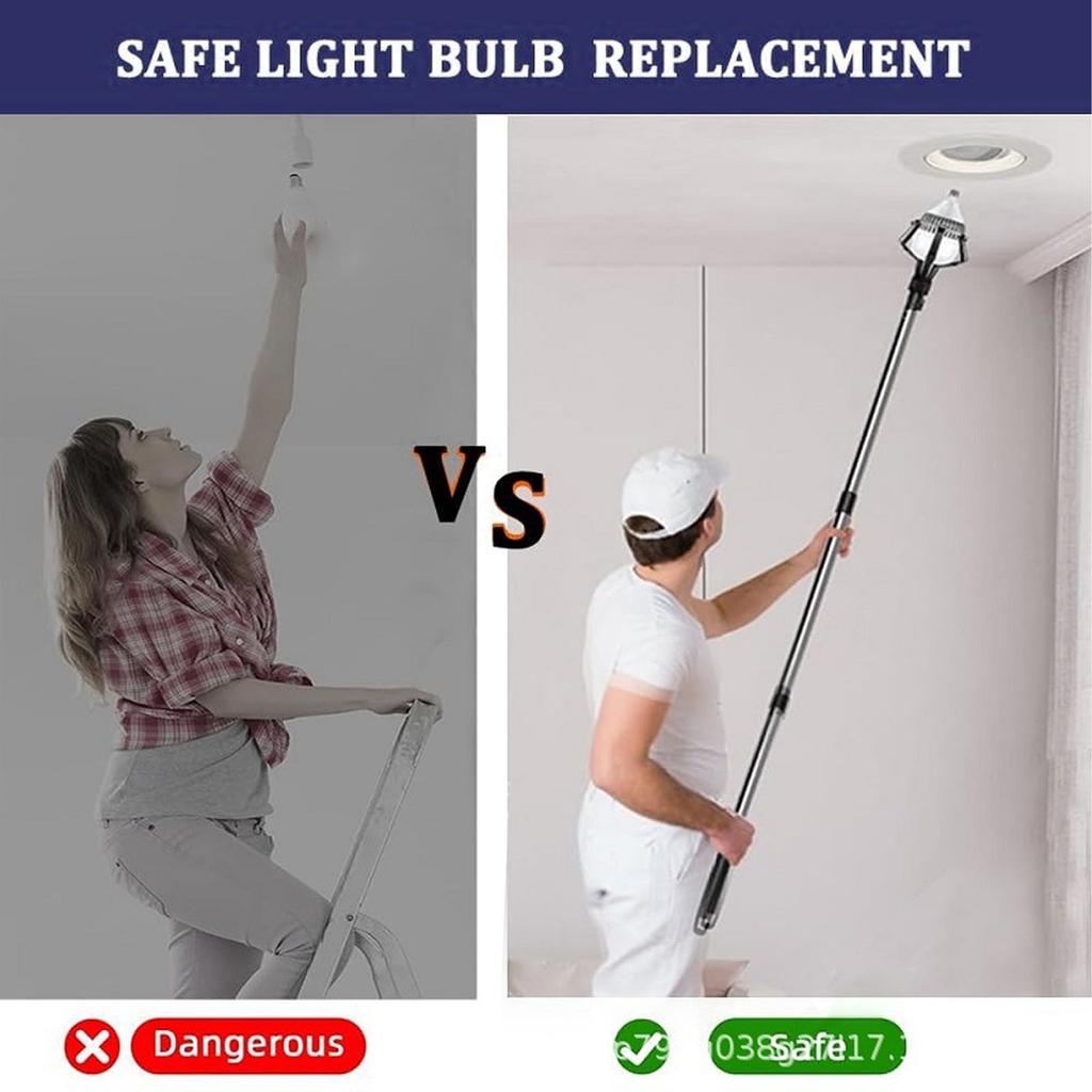High Ceiling Light Bulb Changer Cover Lock Design Telescopic Extension Pole Light Bulb Changer High Light Bulb Changer