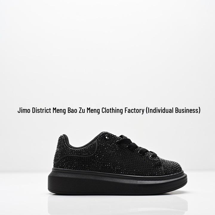 YY488 McQ Unisex Ležérní tenisky na platformě s kamínky a koženým svrškem