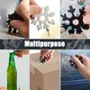 18-in-1 Schneeflocken-Schraubenschlüssel aus Edelstahl Multi-Tool Beliebt tragbar Stahl Kreativ Outdoor Fahrradreparaturwerkzeug Eine Flasche öffnen