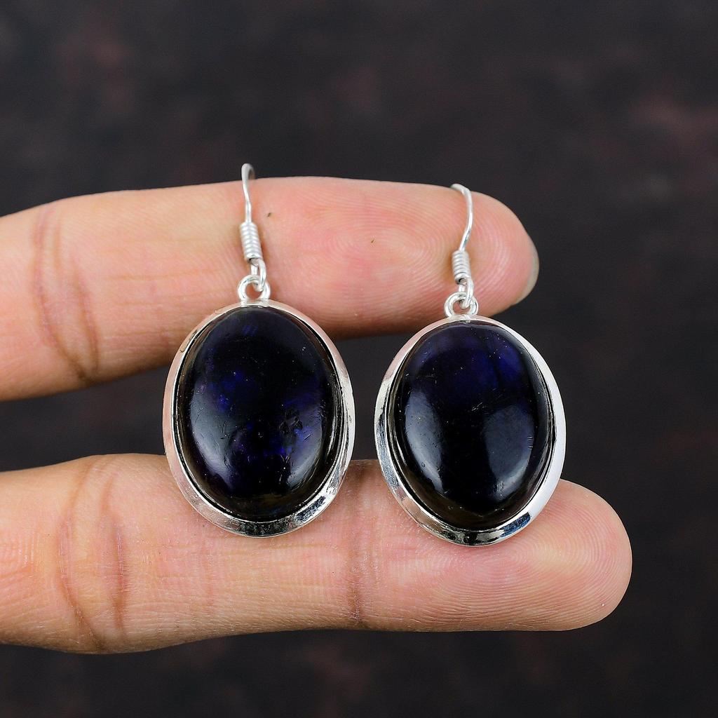 Blue Fire Labradorite Earring Handmade Boho Jewelry 925 Sterling Silver Earrings Original Gemstone Earring Beautiful Jewelry Gift For Friend