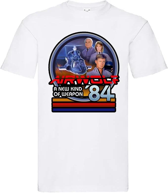 film movie horror funny cult mens birthday RETRO t shirt for AIRWOLF fans M