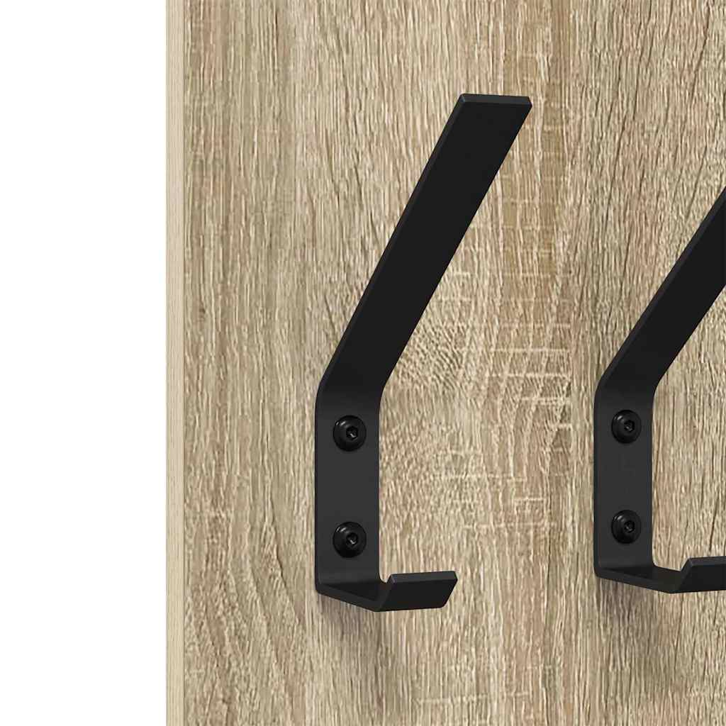 Wall Mounted Coat Rack In Sonoma Oak 20 X 1.5 X 100 Cm