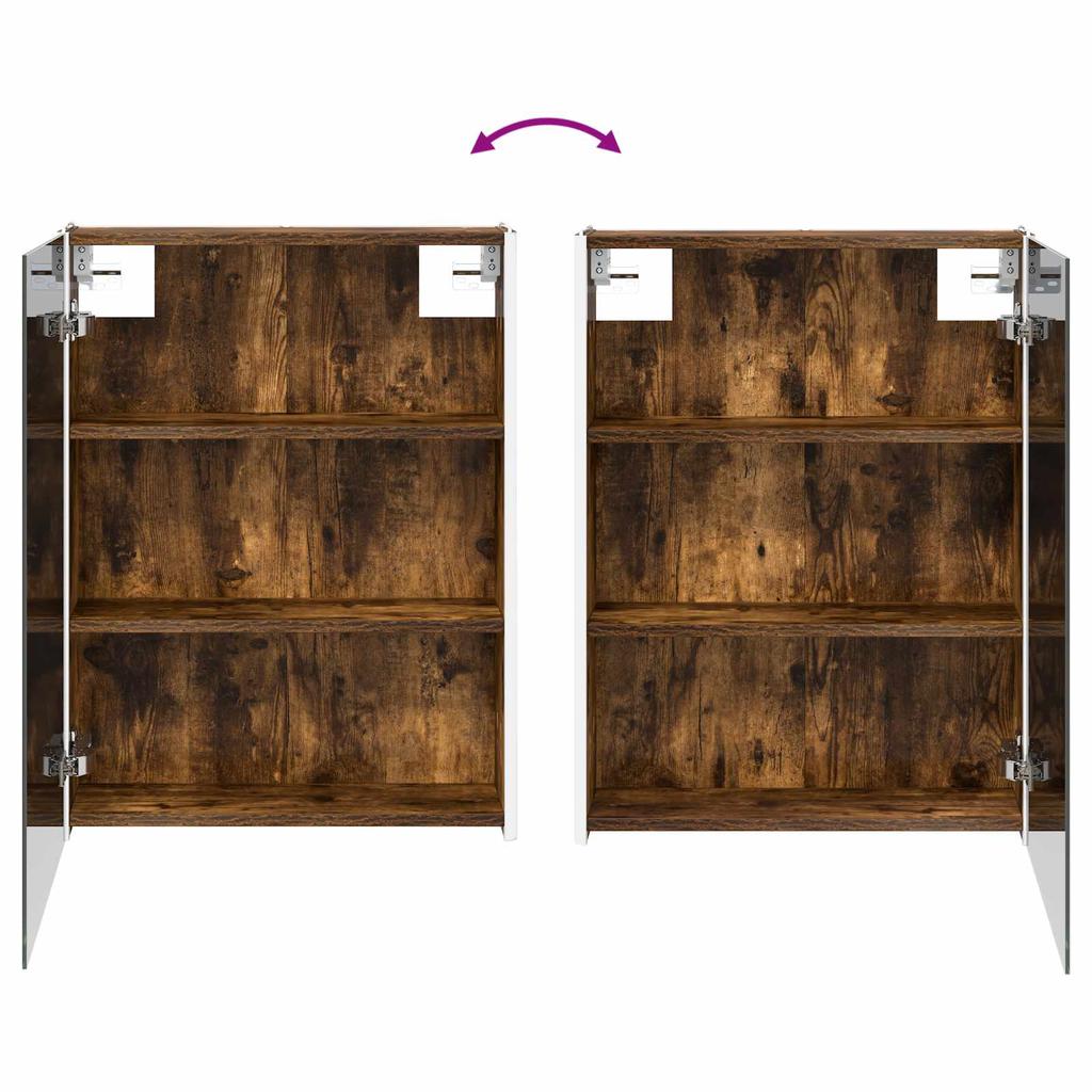 Bathroom Furniture Set 4 Pcs Smoked Oak