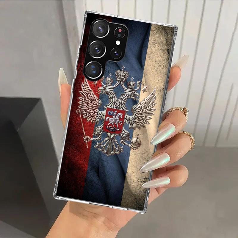 

Russia Russian Flags Emblem Phone Case for Samsung Galaxy S25 S24 S23 Ultra S22 S21 Plus S20 FE S10 + S10E S25U Soft Print Shell Samsung S25