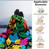 1pc Colorful Leaves Pattern Blanket Warm, Cozy, And Soft, Suitable for Sofas, Beds, Cars, And Office Use.Perfect for Camping And Travel, Making It a G