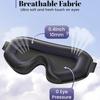 Sleep Mask ,Blackout Eye Mask for Sleep - 3D Breathable Soft Comfortable Eye Mask for Sleeping- Adjustable Strap Unisex