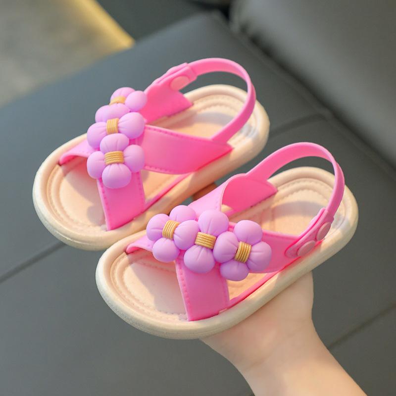 Fashion Children's Sandals Summer Girl Princess Non-slip Soft Bottom Outer Breathable Beach Sandals for Children