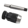 1-16mm Keyless Drill Chuck, 45# Steel Self Tightening Lathe Chuck, Self Tightening   with MT3-B18 Taper Shaft, Integrated Shank