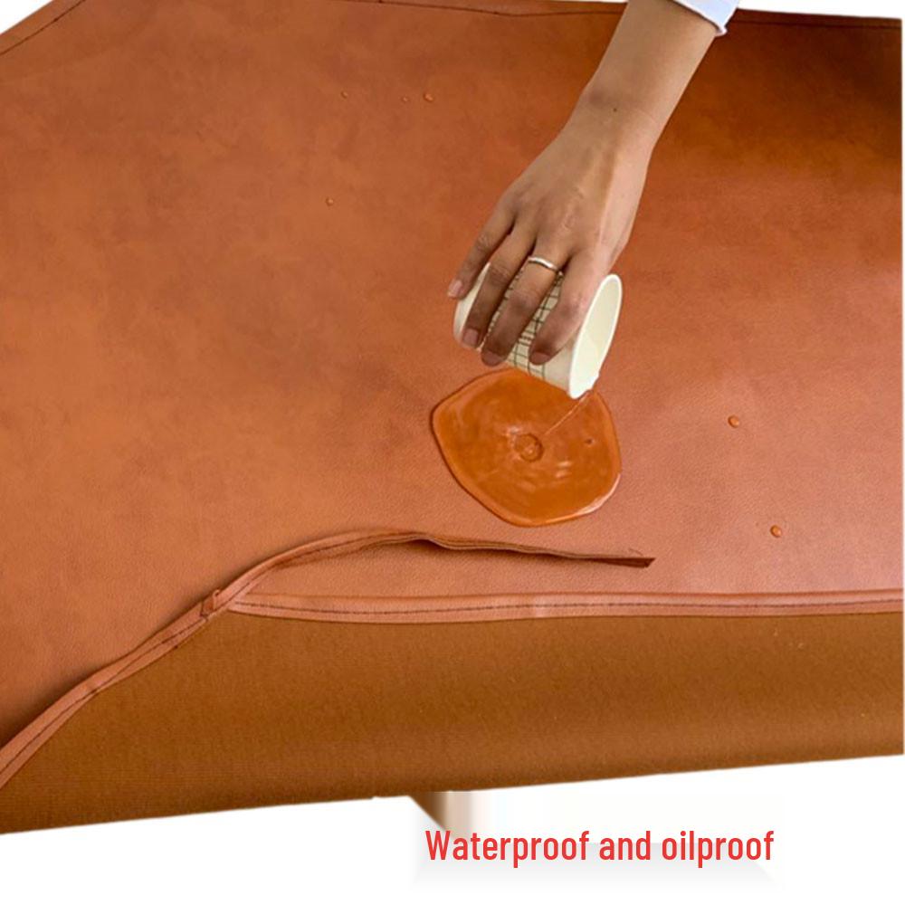 Men's Waterproof & Oil-Proof Leather Apron - Durable, Wear-Resistant, Long-Style for Cooking & Household Tasks
