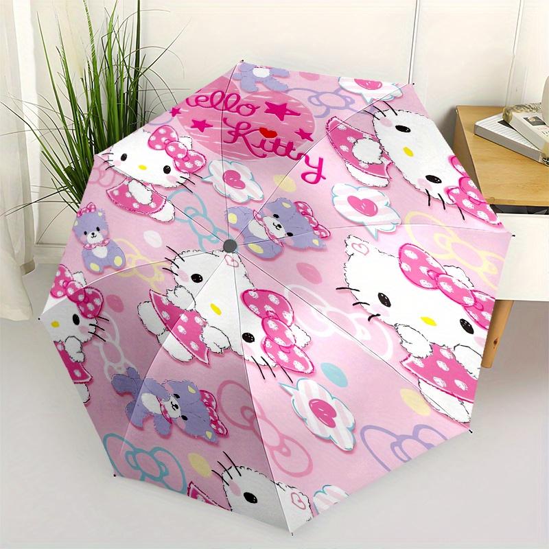 

Hello Kitty,Bow Automatic Umbrella-Foldable, Durable 8-Bone Design, Compact and Stylish, Great for Camping, Halloween, Christmas, Mother s D