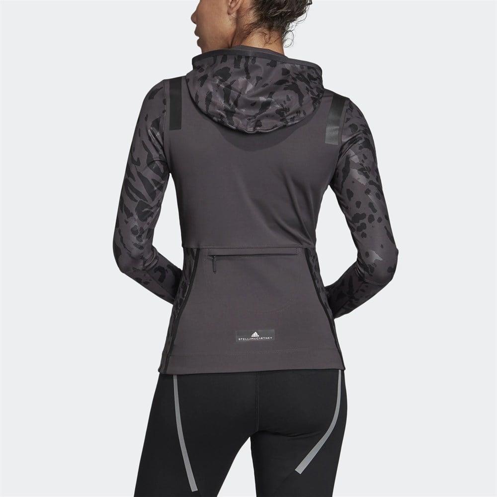 Adidas X Stella McCartney Collaboration Run Comfortable Soft Long Sleeve Hoodie Women hoodies Gray EI0837