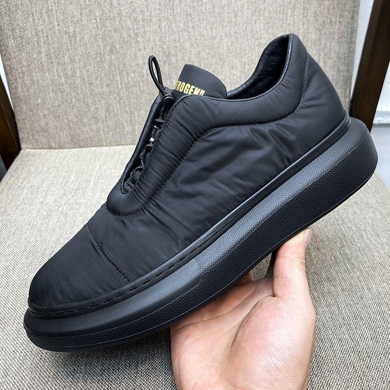 

Мягкие теплые хлопковые туфли для мужчин, модные повседневные кроссовки на шнуровке, мужские зимние хлопковые туфли на платформе, Zapatillas Hombre 39 чёрный