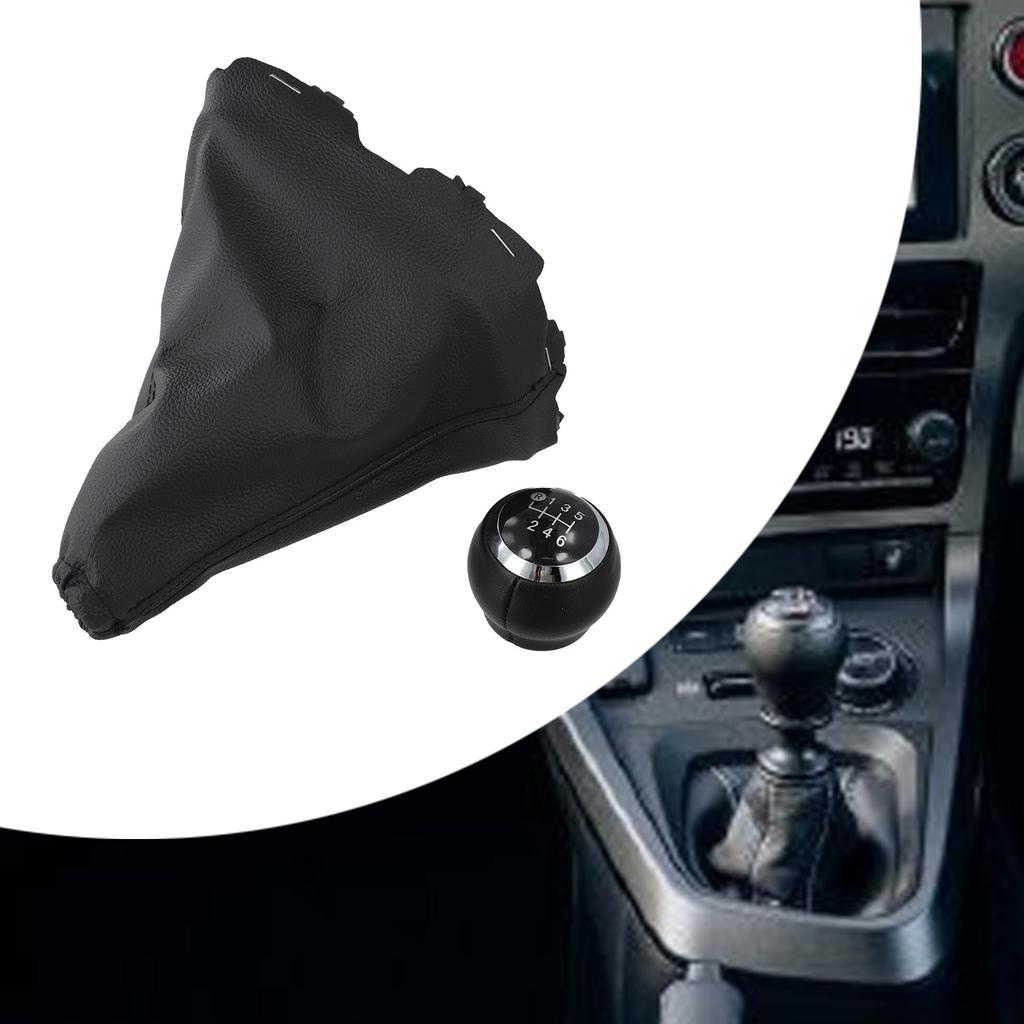 High Performance 6 Speed Leather Gear Shift Knob and Dust Cover for Toyota Cars