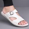 TUINANLE Men Slippers Leather Mens Shoes Slippers Casual Sandals for Men Outdoor Chaussure Homme Sandalias